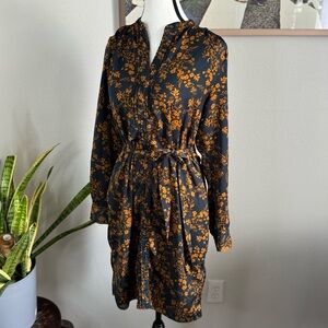 Banana Republic Blue & Orange (Bronze) Dress